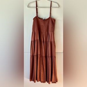 Tribal Shirred Dress With Removable Straps XL